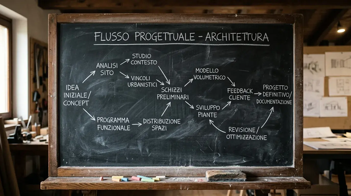 Lavagna con formula concettuale della probabilità implicita